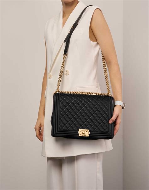 chanel black quilted boy bag|black chanel jumbo flap bag.